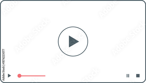 Video Player Interface with Play Button