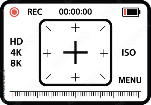 Camera Video Recording Interface Display Screen