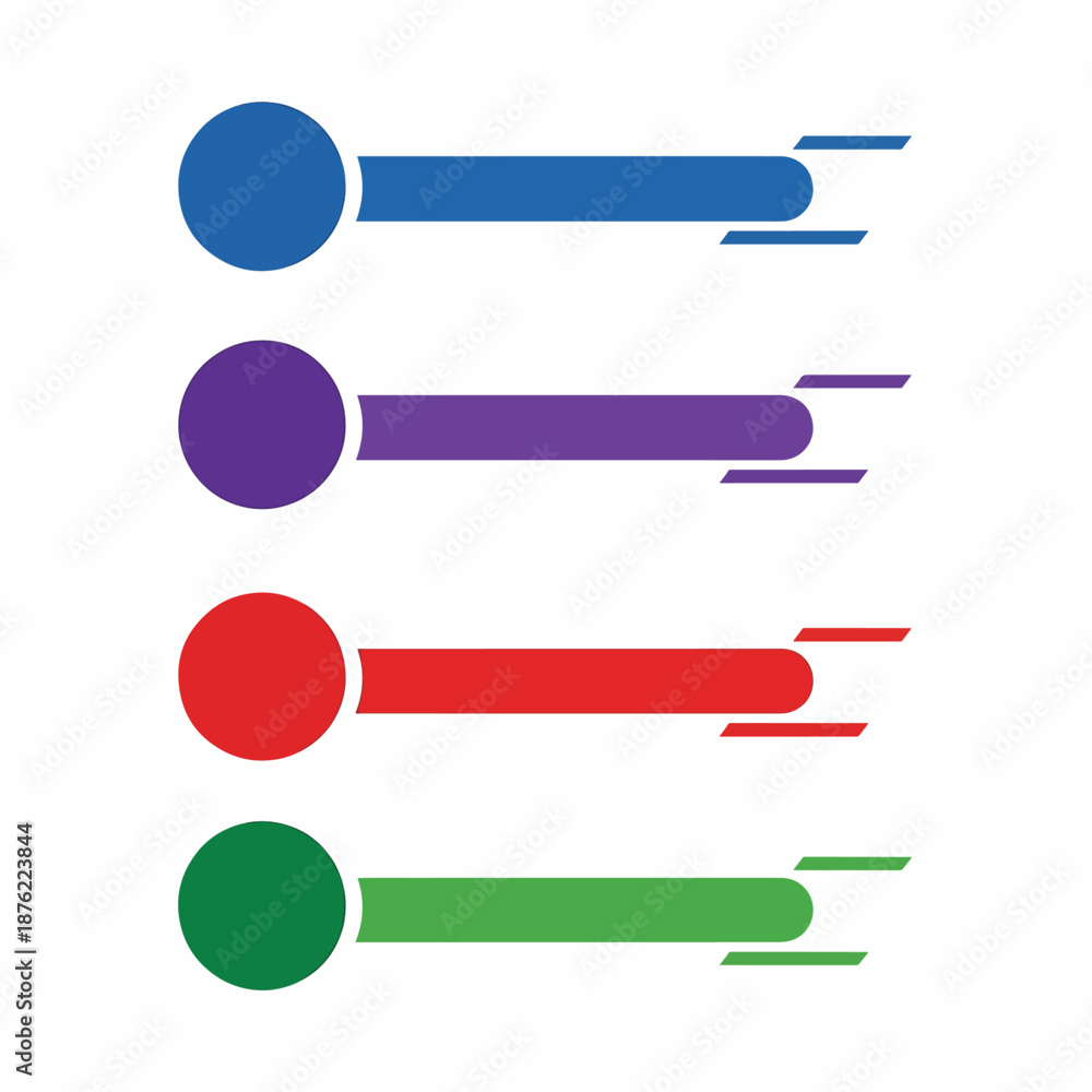 Fototapeta premium Colorful Bullet Points
