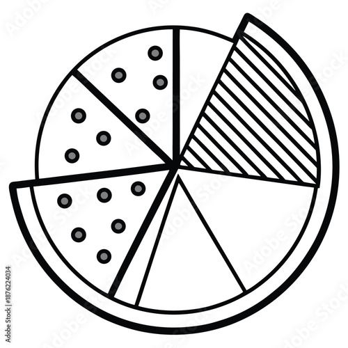 vector illustration of a slice of pizza