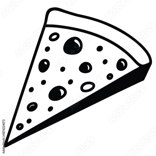 vector illustration of a slice of pizza