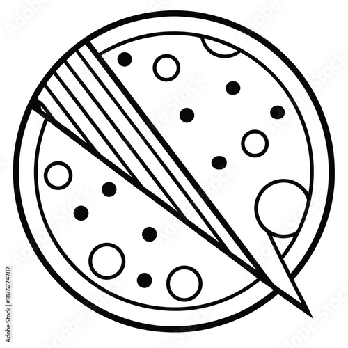 vector illustration of a slice of pizza
