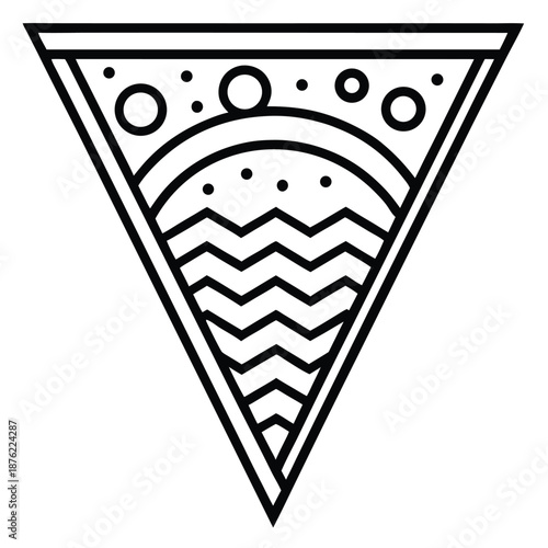 vector illustration of a slice of pizza