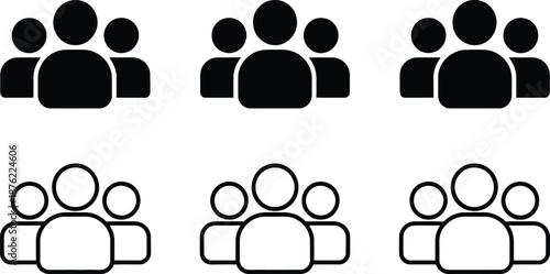 People Team Group Icon Set