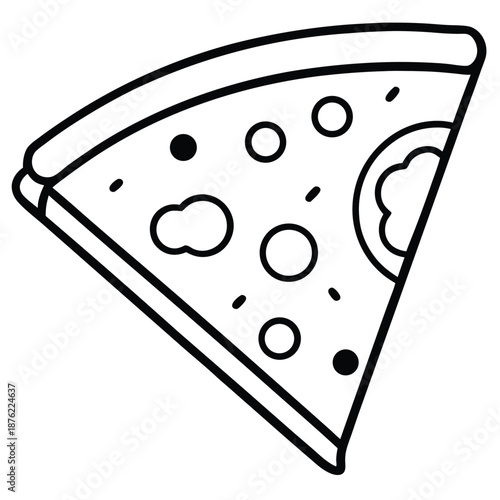 vector illustration of a slice of pizza