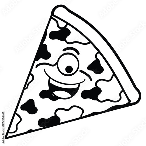 vector illustration of a slice of pizza