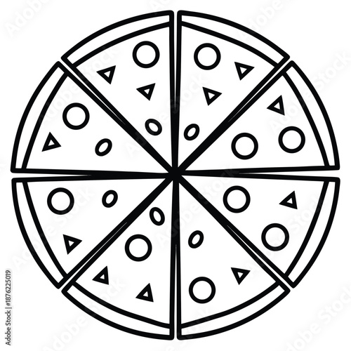 vector illustration of a slice of pizza