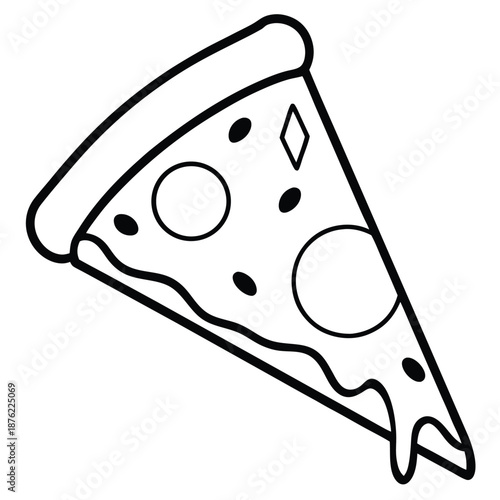 vector illustration of a slice of pizza