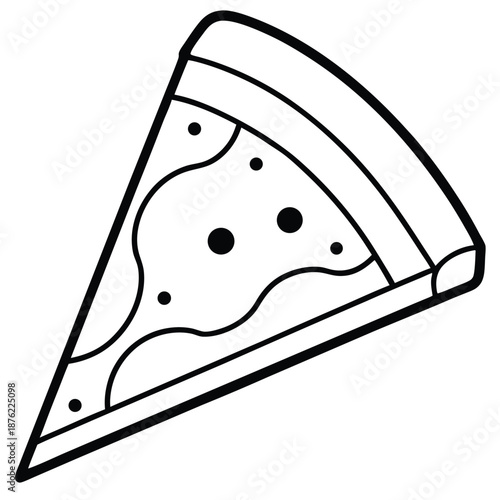 vector illustration of a slice of pizza
