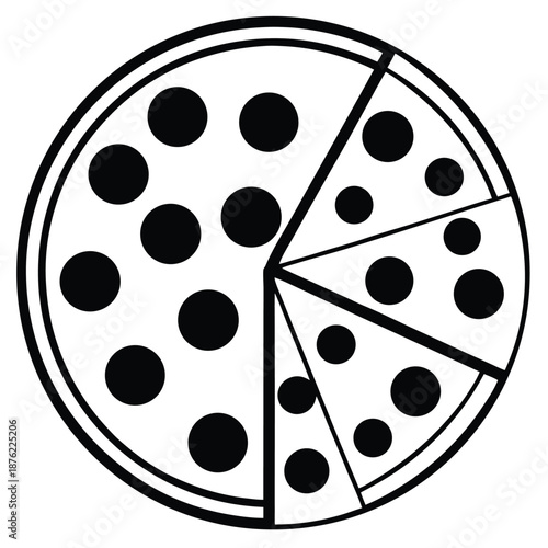 vector illustration of a slice of pizza