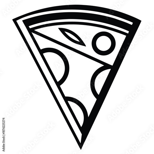 vector illustration of a slice of pizza