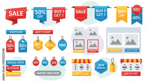 Promotional Sale Labels and Badges