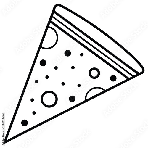 vector illustration of a slice of pizza