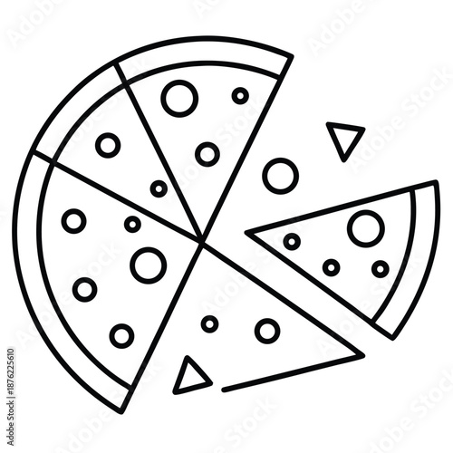 vector illustration of a slice of pizza