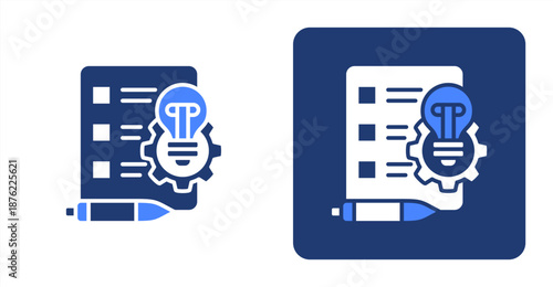 Quality Issues Glyph Color  Two-tone color and contrasting background icon illustration
