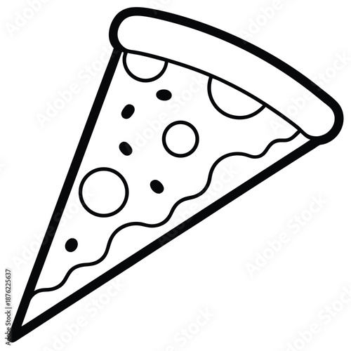 vector illustration of a slice of pizza