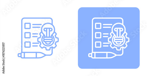 Quality Issues Line  Two-tone color and contrasting background icon illustration