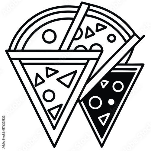 vector illustration of a slice of pizza