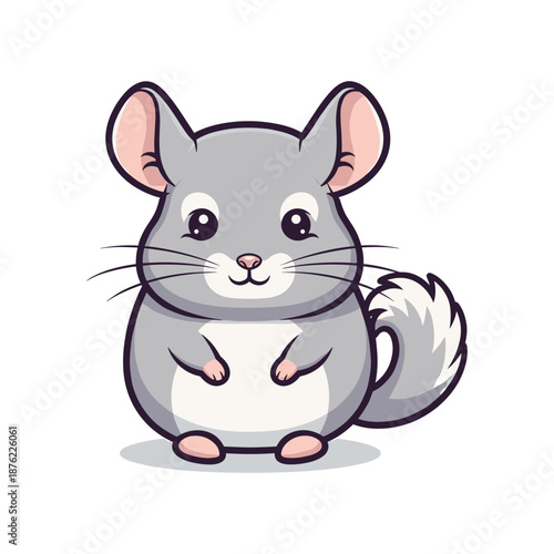 Adorable Cartoon Chinchilla Illustration