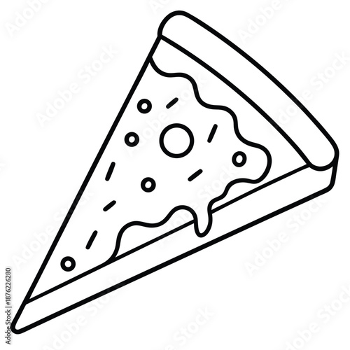 vector illustration of a slice of pizza
