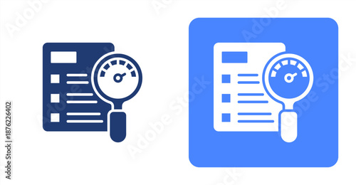 Regulatory Glyph  Two-tone color and contrasting background icon illustration