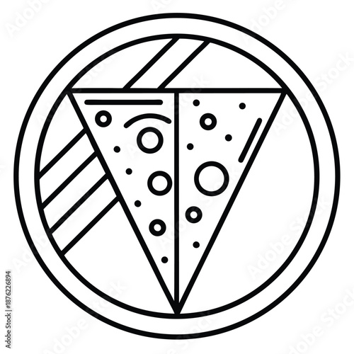 vector illustration of a slice of pizza