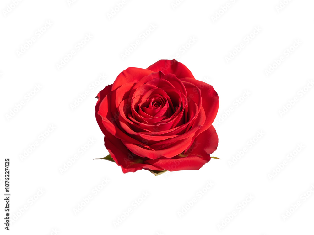 Fototapeta premium Red rose isolated on transparent background png