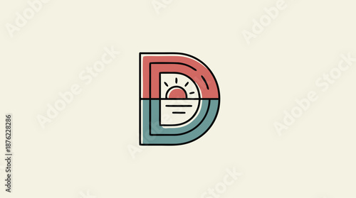 Typography of  D, d letter, 