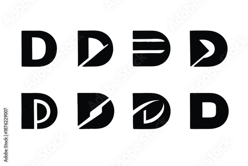 Typography of  D, d letter, 