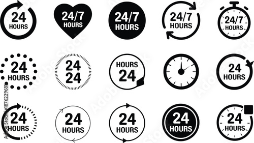 24 Hour Service Icons