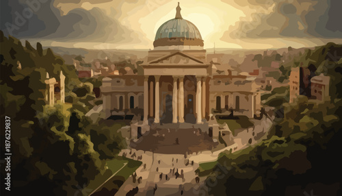 Majestic Temple of Possagno - A Neoclassical Architectural Masterpiece.