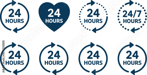 24 Hour Service Icons