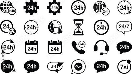 24 Hour Service Icons