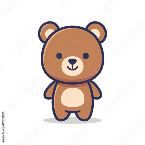 Adorable Cartoon Bear Illustration