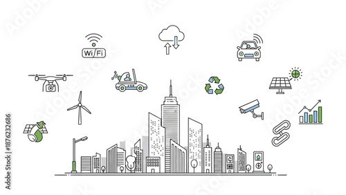 vector set of ecology symbols