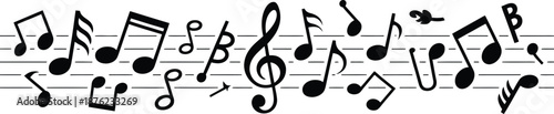 Musical Notes on Sheet Music