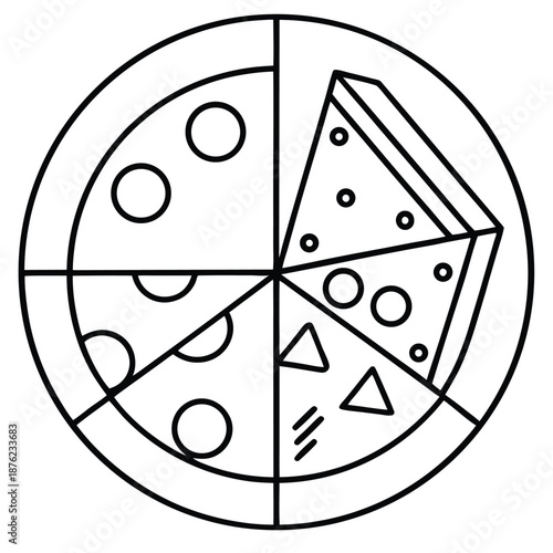 vector illustration of pizza