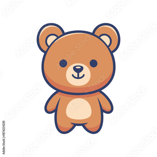 Cute Cartoon Teddy Bear Illustration