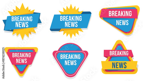 Colorful Sale and Discount Ribbon Banners Set