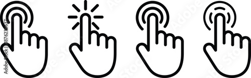 Click Icon Hand Pointer Symbols