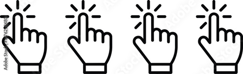 Clicking Hand Cursor Icons