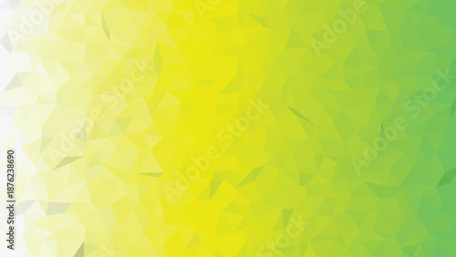 Abstract geometric pattern with vibrant green yellow and white gradient polygons background