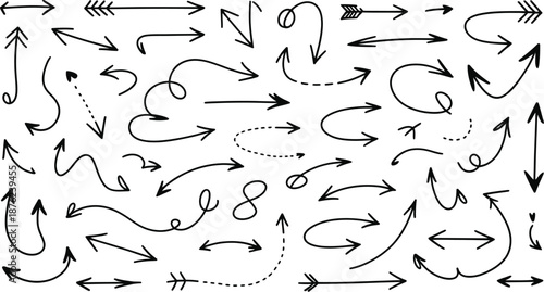 Hand drawn arrows collection