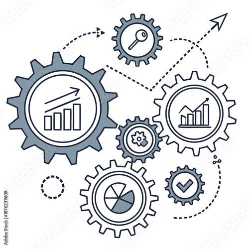 Business Operations Management Illustration  Minim (1) Vector Icon Illustration