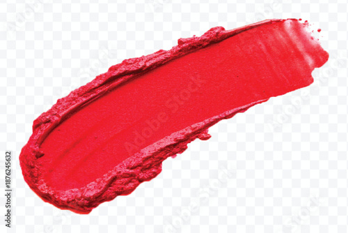 realistic 3d smooth glossy lipstick or paint swatch smear smudge in different color style isolated on transparent background