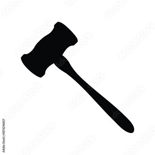 Silhouette of a gavel, symbolizing law, justice, and legal proceedings concept