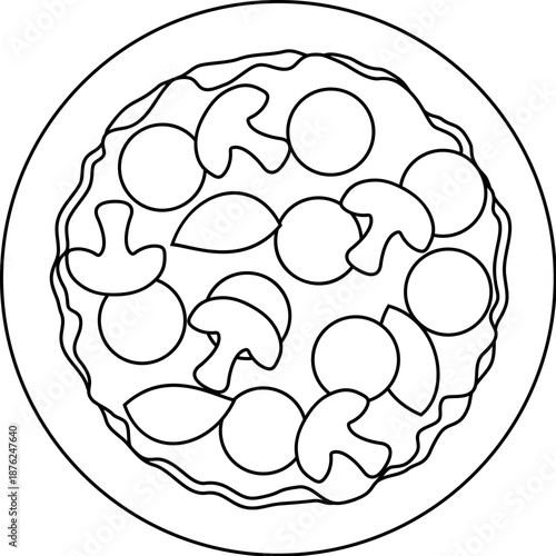Illustration of pepperoni p...