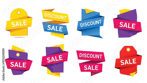 Sale and Discount Label Vector Set