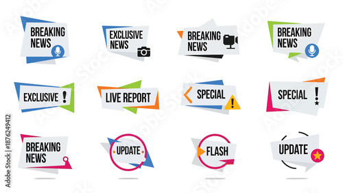Breaking News Banner Set