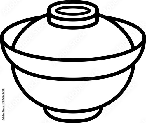 蓋つき丼ぶりのアイコン